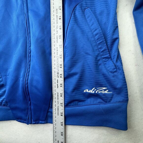Adidas Adipure Men’s Large Blue & White Full Zip Track Jacket Zipup - Picture 7 of 13